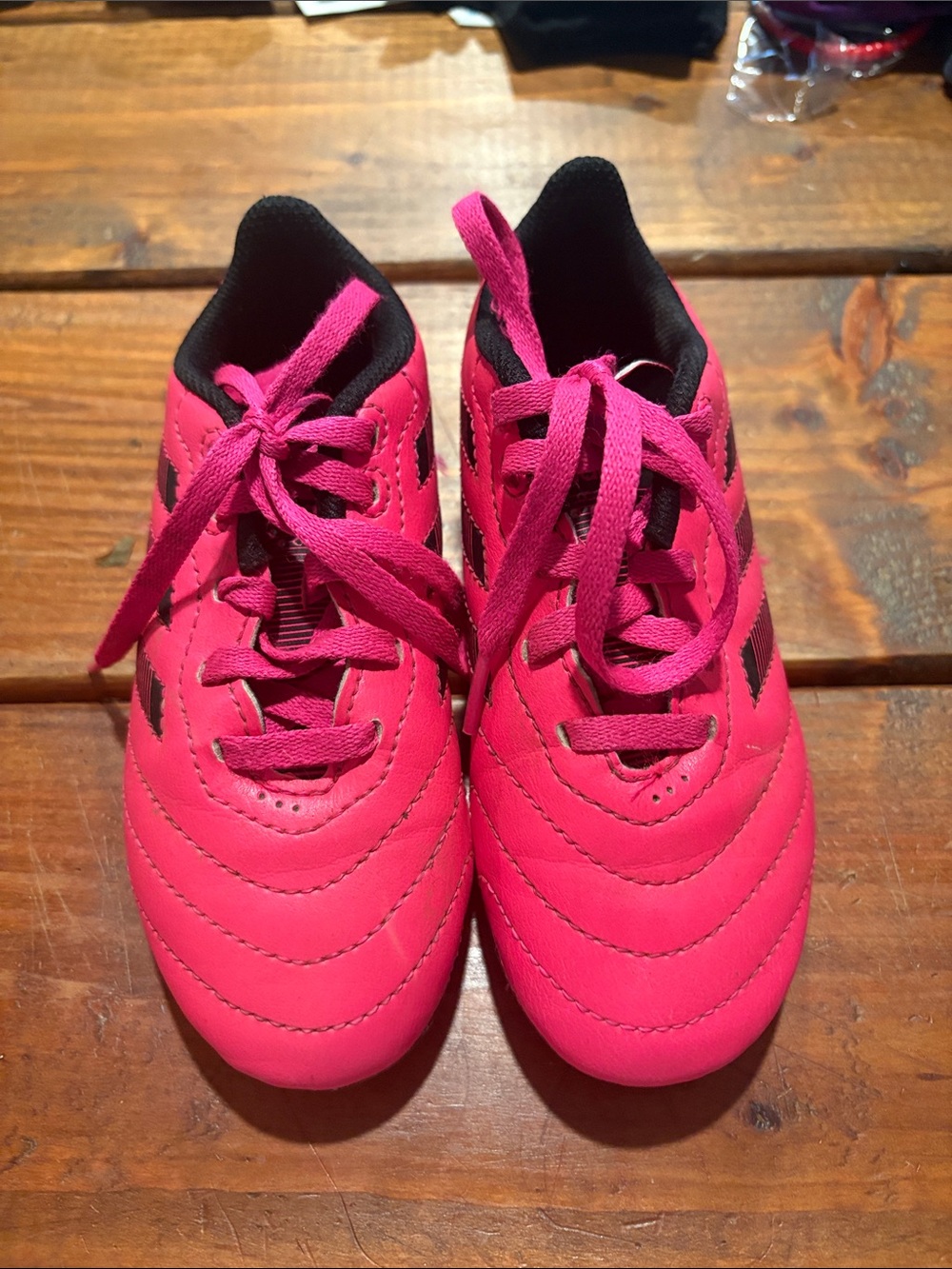 Adidas Pink Lace-Up soccer cleats